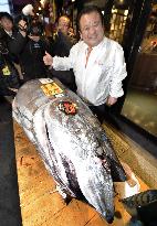 Bluefin tuna fetches 4.5 mil. yen at Tokyo auction