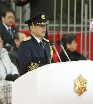 Top Tokyo firefighter addresses New Year drill