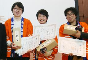 Fukushima Univ. students' sake wins 1st prize at contest