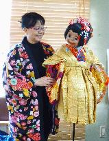 Japanese female ventriloquist performs
