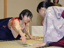 Women compete in national Japanese card game contest