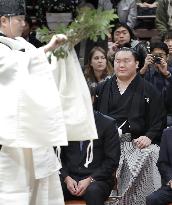 Yokozuna Hakuho attends "dohyo-matsuri" ritual