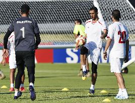 Palestine's Nu'man trains for match against Japan