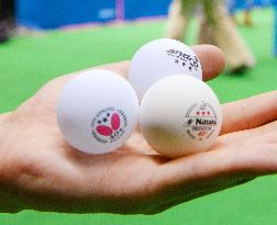 Plasitic balls replacing celluloid in table tennis