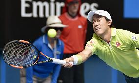 Nishikori wins 1st-round Australian Open match