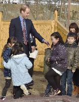 Britain's Prince William visits Fukushima with Abe