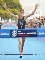 Jorgensen wins women's race in world triathlon Yokohama
