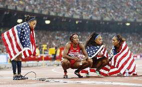 U.S. fails to pick up gold in women's 4x400 meters in Beijing