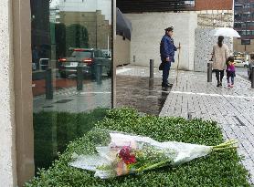 Flowers donated at French Embassy in Tokyo
