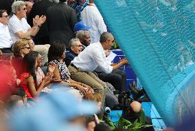 Obama, Castro watch Rays-Cuba baseball game