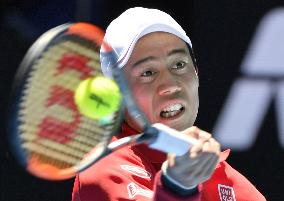 Nishikori faces off against Kuznetsov in Australian Open