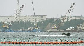 Offshore construction work begins for moving U.S. base in Okinawa