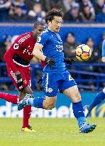 Leicester City striker Shinji Okazaki