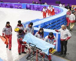 Olympics: N. Korean short track skater injured