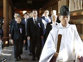 Group of Japan lawmakers visit war-linked Yasukuni Shrine