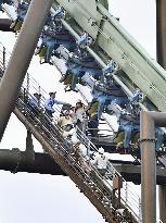 Roller coaster at Universal Studios Japan