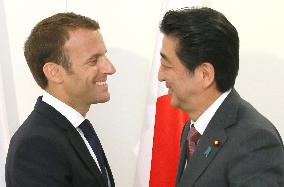 Japan PM Abe and French President Macron