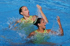 (SP)HUNGARY-BUDAPEST-FINA WORLD CHAMPIONSHIPS-ARTISTIC SWIMMING-WOMEN DUET FREE