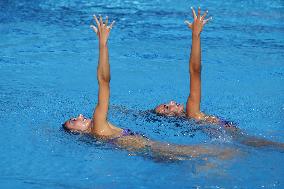 (SP)HUNGARY-BUDAPEST-FINA WORLD CHAMPIONSHIPS-ARTISTIC SWIMMING-WOMEN DUET FREE