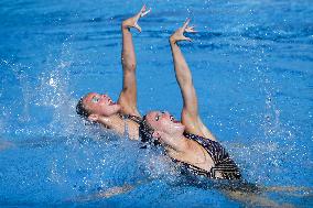 (SP)HUNGARY-BUDAPEST-FINA WORLD CHAMPIONSHIPS-ARTISTIC SWIMMING-WOMEN DUET FREE