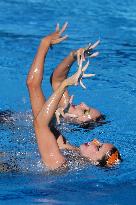 (SP)HUNGARY-BUDAPEST-FINA WORLD CHAMPIONSHIPS-ARTISTIC SWIMMING-WOMEN DUET FREE