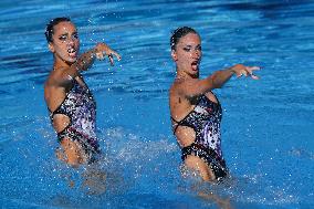 (SP)HUNGARY-BUDAPEST-FINA WORLD CHAMPIONSHIPS-ARTISTIC SWIMMING-WOMEN DUET FREE