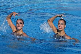 (SP)HUNGARY-BUDAPEST-FINA WORLD CHAMPIONSHIPS-ARTISTIC SWIMMING-WOMEN DUET FREE