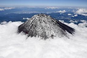 Snowcapped Mt. Fuji in Japan