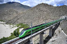CHINA-TIBET-BULLET TRAINS-OPERATION-FIRST ANNIVERSARY (CN)