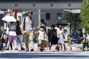 Extremely hot day in Japan