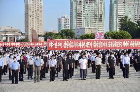 Anti-U.S. rally in Pyongyang