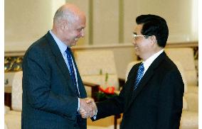U.S. Treasure Secretary Paulson meets with Chinese President Hu