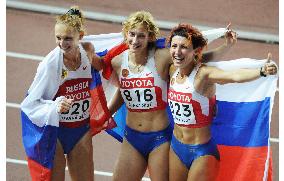 Russians dominate women's long jump at world athletics
