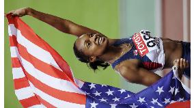 Michele Perry captures women's 100 meters hurdles