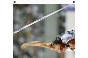 Finland's Tero Pitkamaki wins men's javelin throw