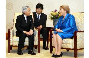 Chilean President Bachelet meets with Emperor Akihito
