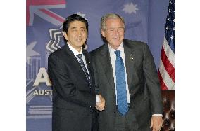Abe, Bush agree on importance of Japan's refueling mission