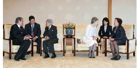 Emperor Akihito meets Albanian Prime Minister Berisha