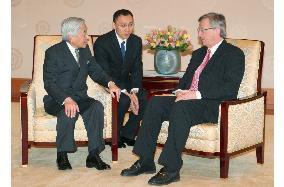 Emperor Akihito meets Luxembourg Prime Minister Juncker