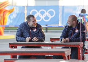 U.S. Olympians chat at athletes' village in Sochi