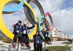 Japan's ice hockey team at Sochi Olympic Village