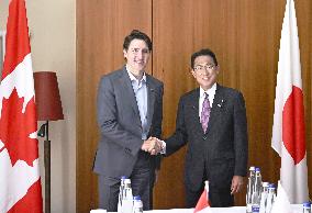 Japanese, Canadian leaders meet in Germany