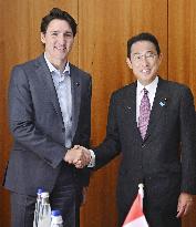 Japanese, Canadian leaders meet in Germany