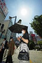 Hot weather in Tokyo