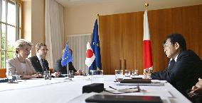 Japanese, EU leaders meet in Germany