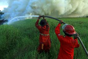 INDONESIA-SOUTH SUMATRA-PEATLAND-FIRE