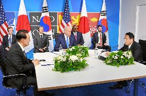 Japan-S. Korea-U.S. summit in Madrid