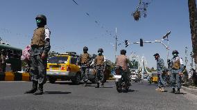 AFGHANISTAN-HERAT-CHECKPOINT-POLICE IN UNIFORM