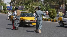 AFGHANISTAN-HERAT-CHECKPOINT-POLICE IN UNIFORM