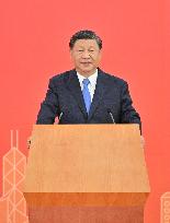 CHINA-HONG KONG-XI JINPING-ARRIVAL (CN)